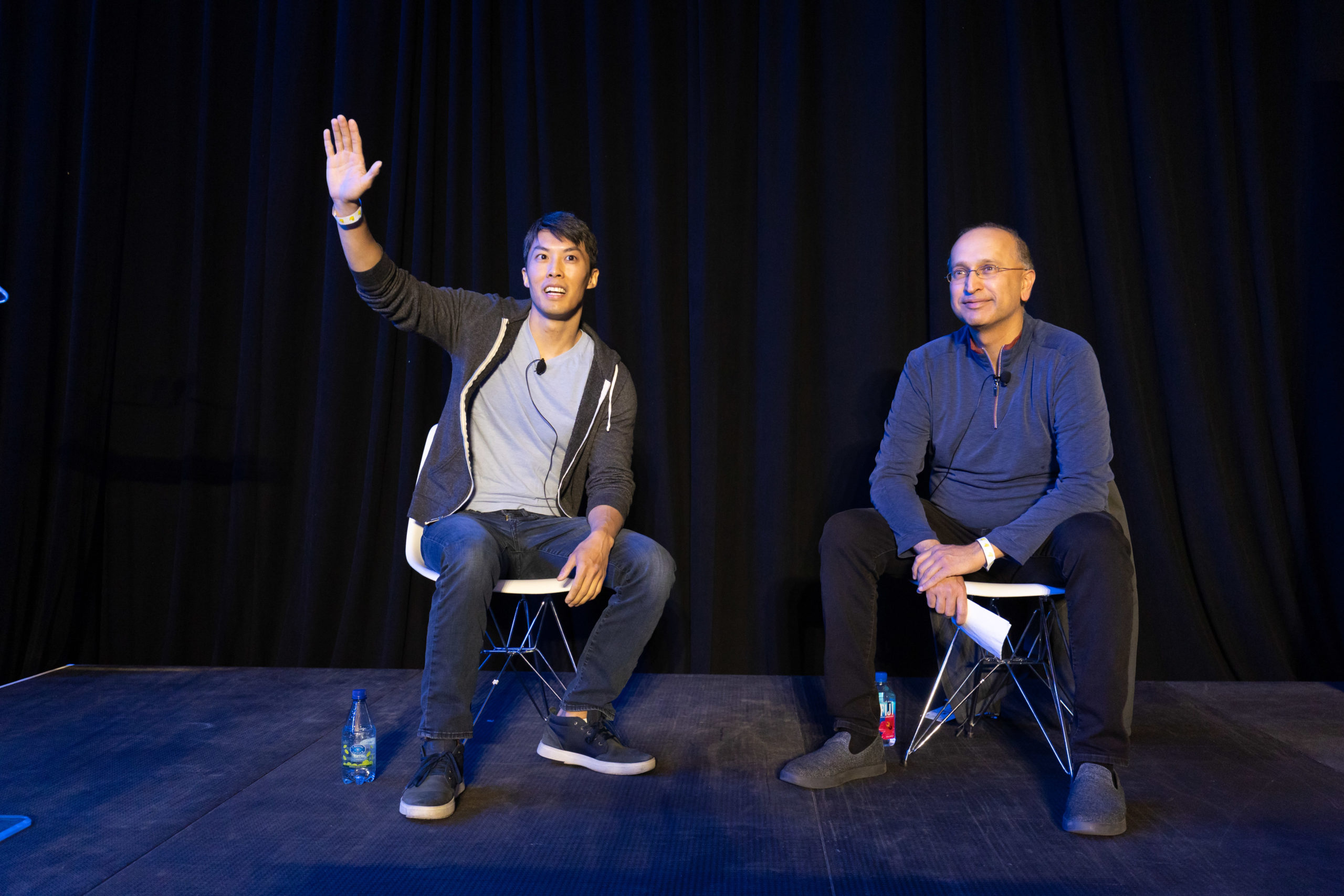 Joe Lau and Navin Chaddha on stage at TechCrunch Early Stage