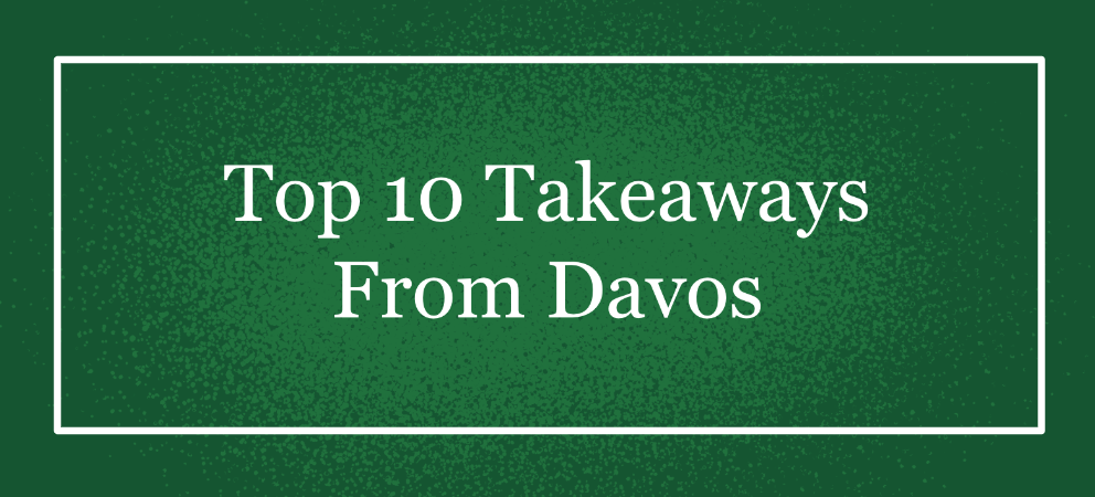 Banner on top 10 takeaways from Davos
