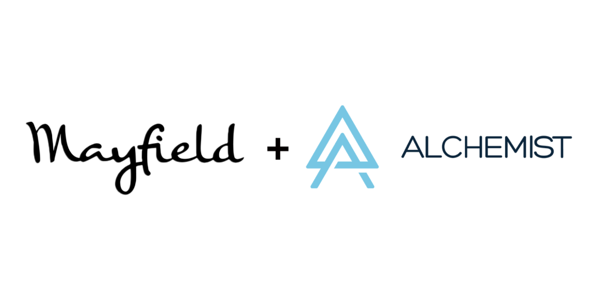 Mayfield and Alchemist Accelerator logos